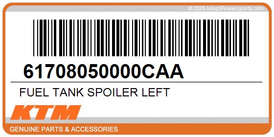 KTM 61708050000CAA Fuel Tank Spoiler Left