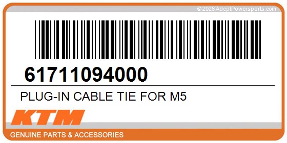 KTM 61711094000 Plug-In Cable Tie For M5
