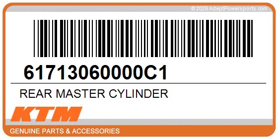 KTM 61713060000C1 Rear Master Cylinder