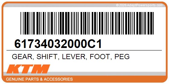 KTM 61734032000C1 Gear, Shift, Lever, Foot, Peg