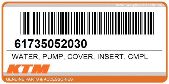 KTM 61735052030 Water, Pump, Cover, Insert, Cmpl