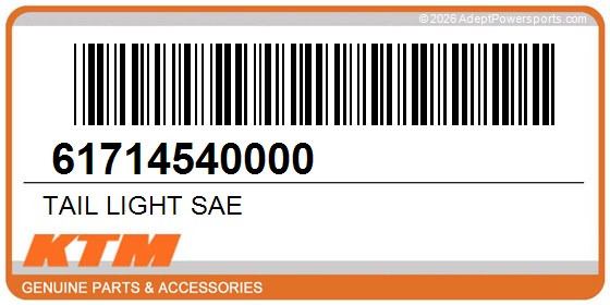 KTM 61714540000 Tail Light Sae
