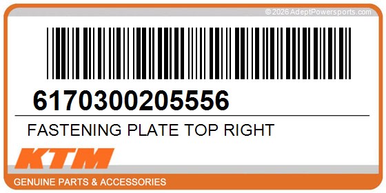 KTM 6170300205556 Fastening Plate Top Right