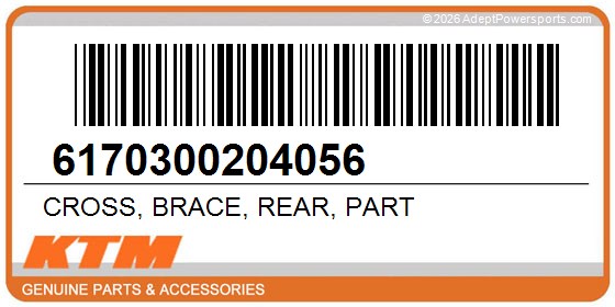 KTM 6170300204056 Cross, Brace, Rear, Part