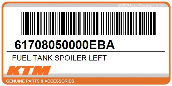 KTM 61708050000EBA Fuel Tank Spoiler Left