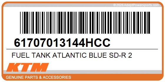 KTM 61707013144HCC Fuel Tank Atlantic Blue Sd-R 2