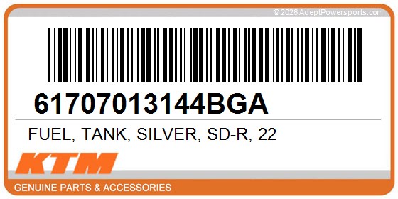 KTM 61707013144BGA Fuel, Tank, Silver, Sd-R, 22