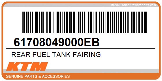 KTM 61708049000EB Rear Fuel Tank Fairing
