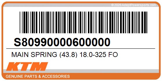 KTM S80990000600000 Main Spring (43.8) 18.0-325 Fo