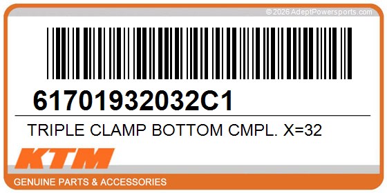 KTM 61701932032C1 Triple Clamp Bottom Cmpl. X=32