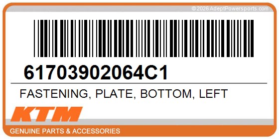 KTM 61703902064C1 Fastening, Plate, Bottom, Left