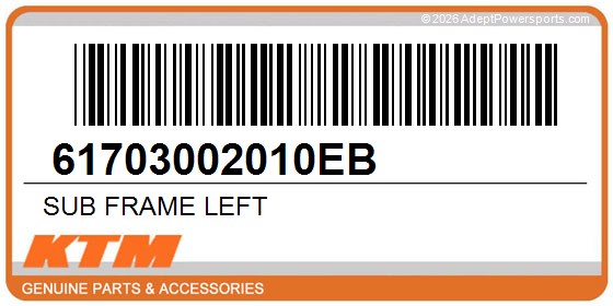 KTM 61703002010EB Sub Frame Left