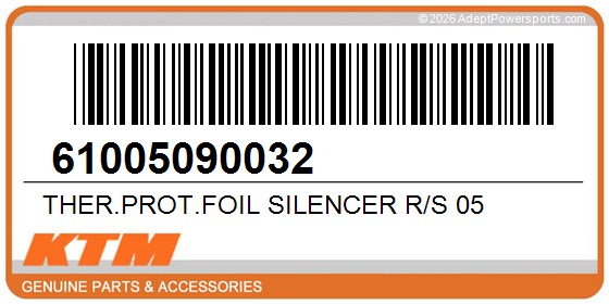 KTM 61005090032 Ther.Prot.Foil Silencer R/S 05
