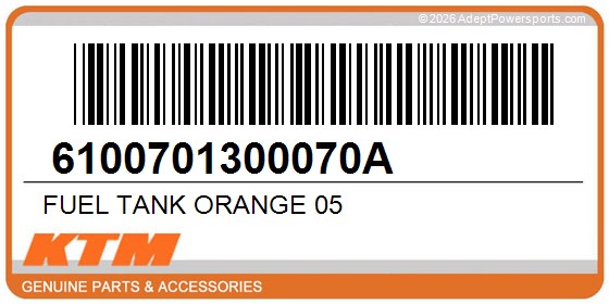 KTM 6100701300070A Fuel Tank Orange 05