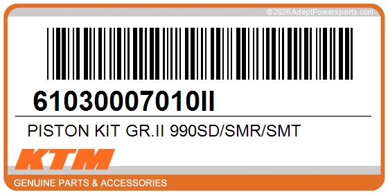 KTM 61030007010II Piston Kit Gr.Ii 990Sd/Smr/Smt