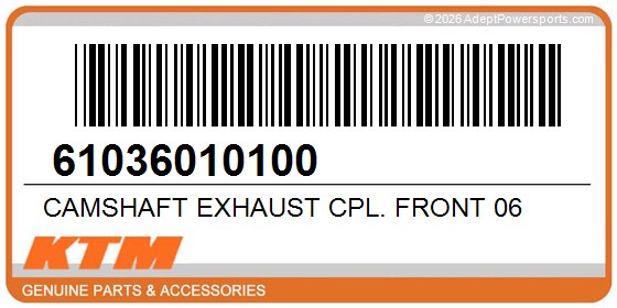 KTM 61036010100 Camshaft Exhaust Cpl. Front 06