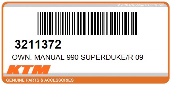 KTM 3211372 Own. Manual 990 Superduke/R 09