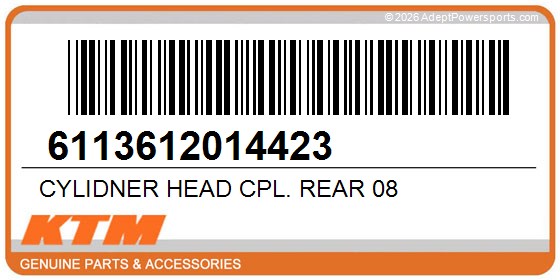 KTM 6113612014423 Cylidner Head Cpl. Rear 08
