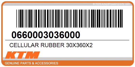KTM 0660003036000 Cellular Rubber 30X360x2