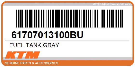 KTM 61707013100BU Fuel Tank Gray