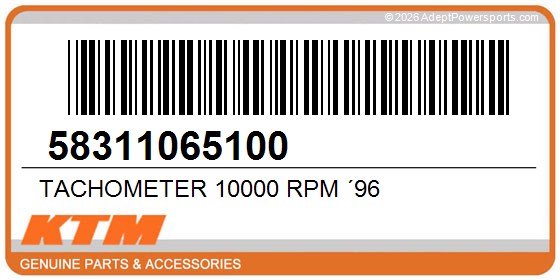KTM 58311065100 Tachometer 10000 Rpm ´96
