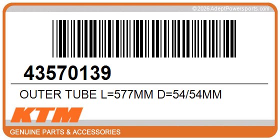 KTM 43570139 Outer Tube L=577Mm D=54/54Mm