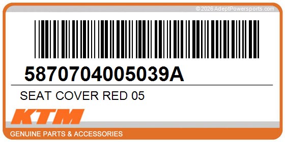 KTM 5870704005039A Seat Cover Red 05