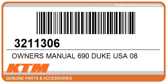KTM 3211306 Owners Manual 690 Duke Usa 08