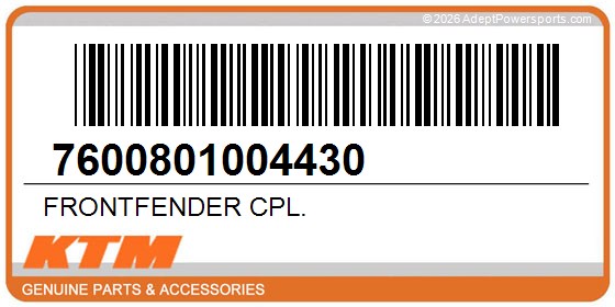 KTM 7600801004430 Frontfender Cpl.