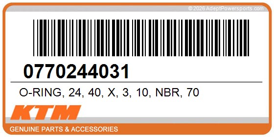 KTM 0770244031 O-Ring, 24, 40, X, 3, 10, Nbr, 70