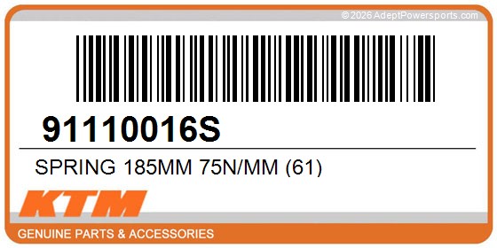 KTM 91110016S Spring 185Mm 75N/Mm (61)