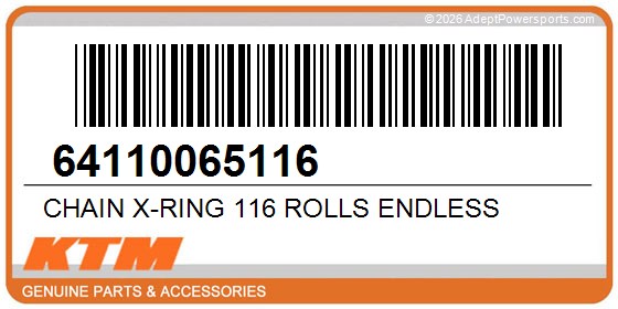 KTM 64110065116 Chain X-Ring 116 Rolls Endless