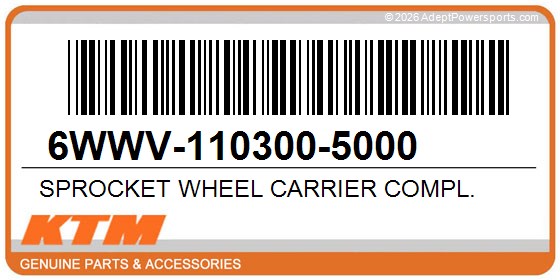 KTM 6WWV-110300-5000 Sprocket Wheel Carrier Compl.