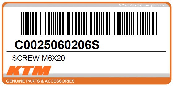 KTM C0025060206S Screw M6x20