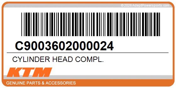 KTM C9003602000024 Cylinder Head Compl.
