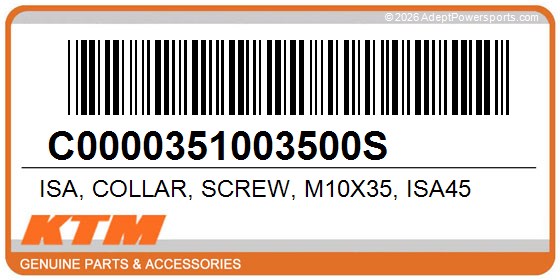 KTM C0000351003500S Isa, Collar, Screw, M10x35, Isa45