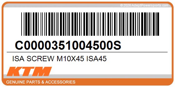 KTM C0000351004500S Isa Screw M10x45 Isa45