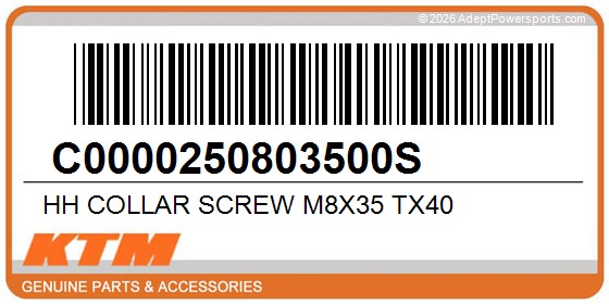 KTM C0000250803500S Hh Collar Screw M8x35 Tx40