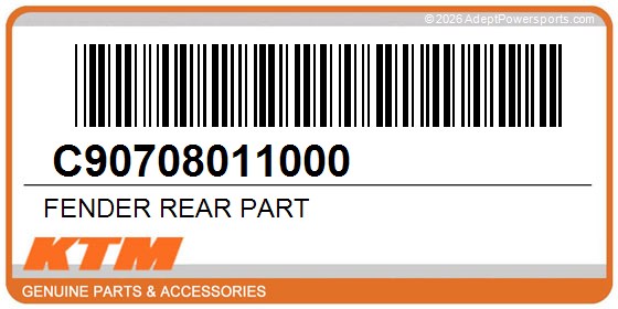 KTM C90708011000 Fender Rear Part