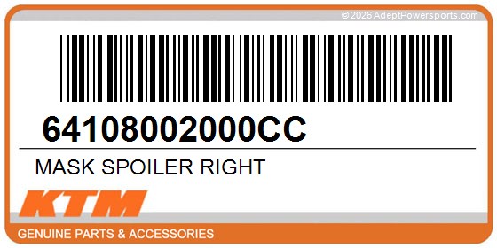 KTM 64108002000CC Mask Spoiler Right