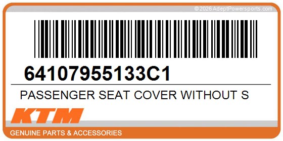 KTM 64107955133C1 Passenger Seat Cover Without S