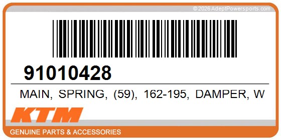 KTM 91010428 Main, Spring, (59), 162-195, Damper, White