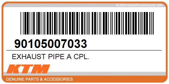 KTM 90105007033 Exhaust Pipe A Cpl.