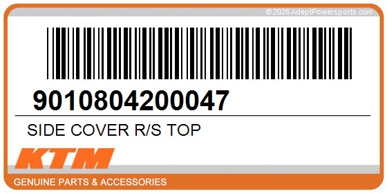 KTM 9010804200047 Side Cover R/S Top