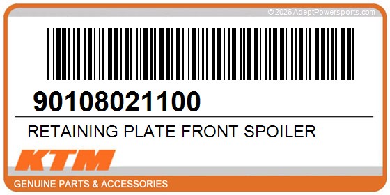 KTM 90108021100 Retaining Plate Front Spoiler