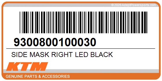 KTM 9300800100030 Side Mask Right Led Black