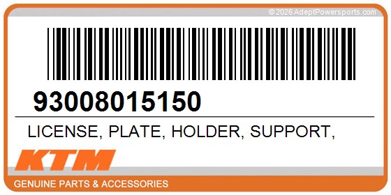 KTM 93008015150 License, Plate, Holder, Support,
