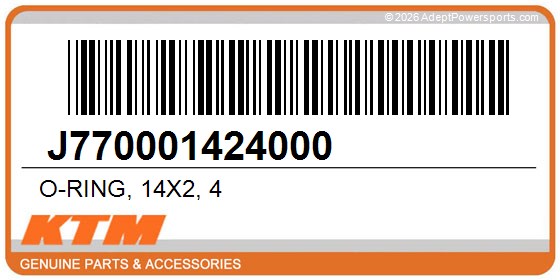 KTM J770001424000 O-Ring, 14X2, 4
