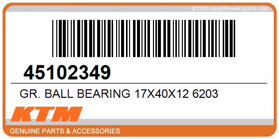 KTM 45102349 Gr. Ball Bearing 17X40x12 6203