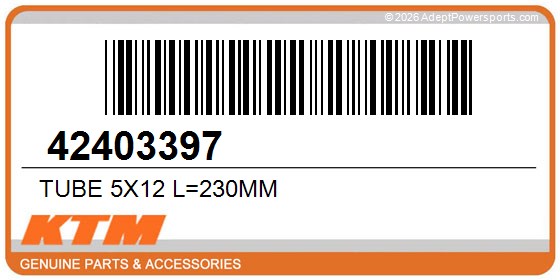 KTM 42403397 Tube 5X12 L=230Mm